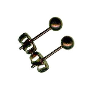 4mm titanium ball post earrings bronze