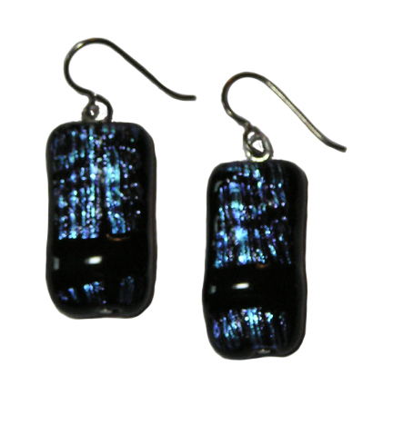 hypoallergenic dichroic glass earrings