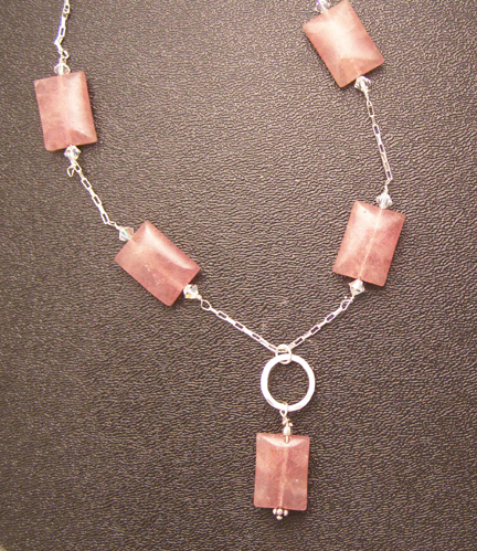 designer ruby quartz necklace