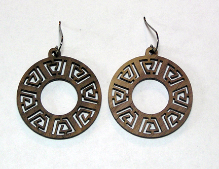 lightweight walnut hypoallergenic dangle earrings