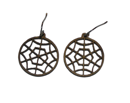 lightweight walnut hypoallergenic earrings
