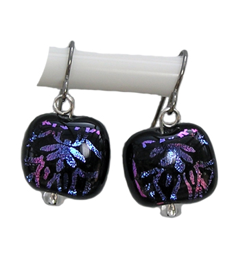 hypoallergenic dichroic glass earrings