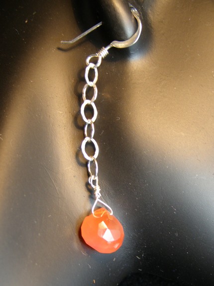 hypoallergenic carnelian dangle earrings
