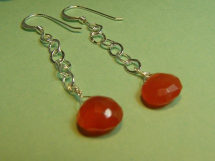 hypoallergenic carnelian dangle earrings
