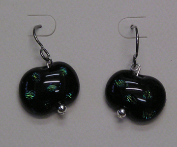 hypoallergenic dichroic glass earrings
