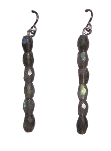 hypoallergenic labradorite bead earrings