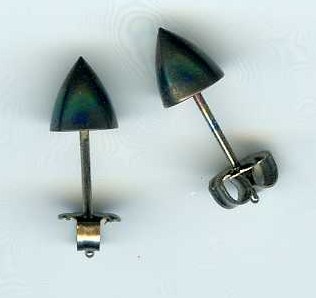 Tahitian Pearl titanium Moonshot earrings