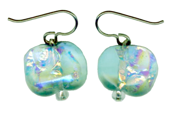 hypoallergenic dichroic glass earrings