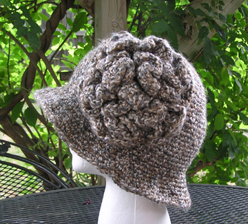 custom Sweet Charity flapper style crochet hat