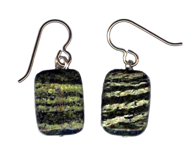 hypoallergenic silver lace agate bead earrings