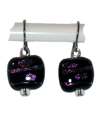 hypoallergenic dichroic glass earrings