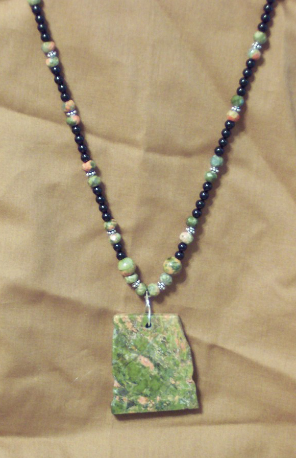 designer unakite necklace