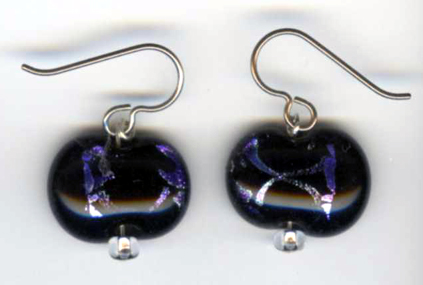 hypoallergenic dichroic glass earrings
