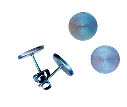 10mm titanium disc post earrings