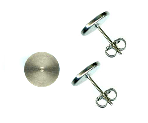 10mm titanium disc post earrings