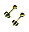 4mm titanium ball post earrings yellow