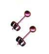 4mm titanium ball post earrings pink