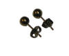 anodized bronze 5mm titanium ball post earrings