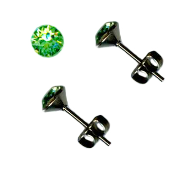 crystal titanium post earrings