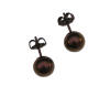 8mm titanium ball post earrings anodized bronze