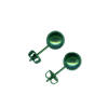 8mm titanium ball post earrings anodized green