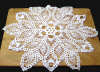 handmade flower and leaf pattern crochet doily