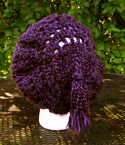 Tassel Beret Crocheted hat
