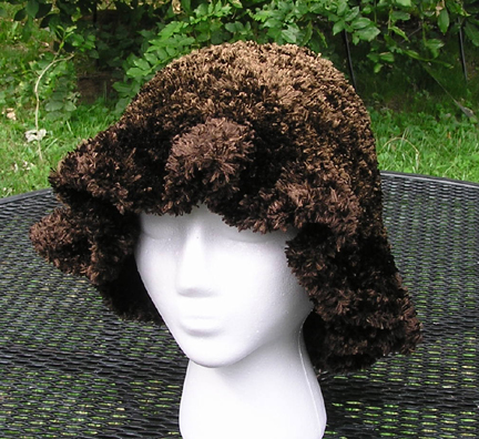 handmade faux fur crochet hat