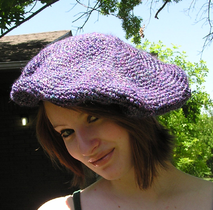 Crocheted Beret style hat