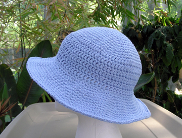 crochet cotton sun hat