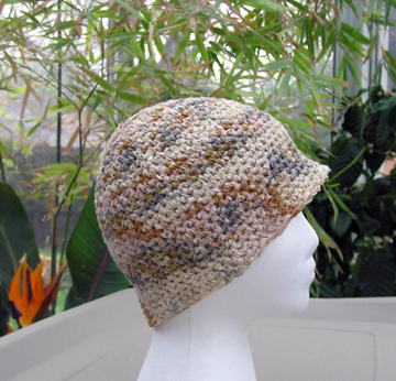 Chamois ribbon crochet hat