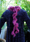 rose mohair look scarf