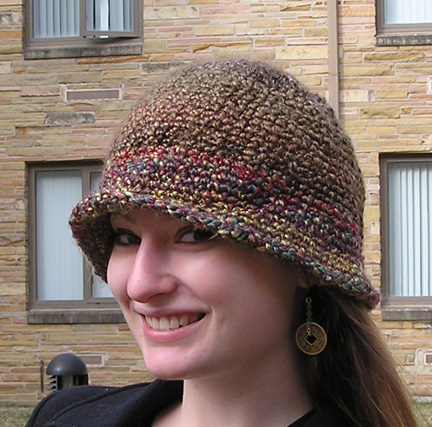 Custom handcrafted flapper style crocheted hat