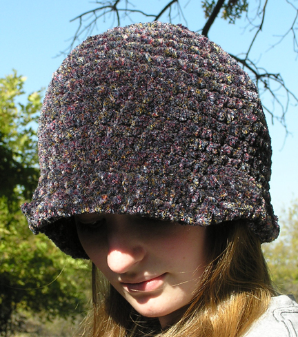 handmade chenille crochet hat