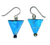 triangular dyed howlite bead earrings