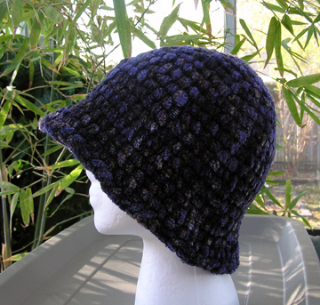 Chenille Flapper Crochet Hat