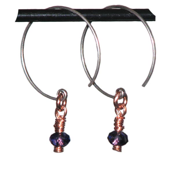 fairy lantern titanium hoop earrings