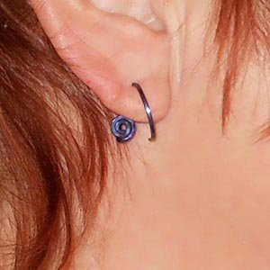 titanium mini hoop sleeper earrings