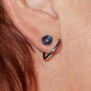 titanium mini hoop sleeper earrings