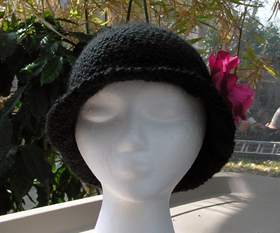 crochet hat with flower
