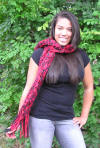 bulky handcrafted crocheted scarf
