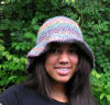 wide brim crochet hat
