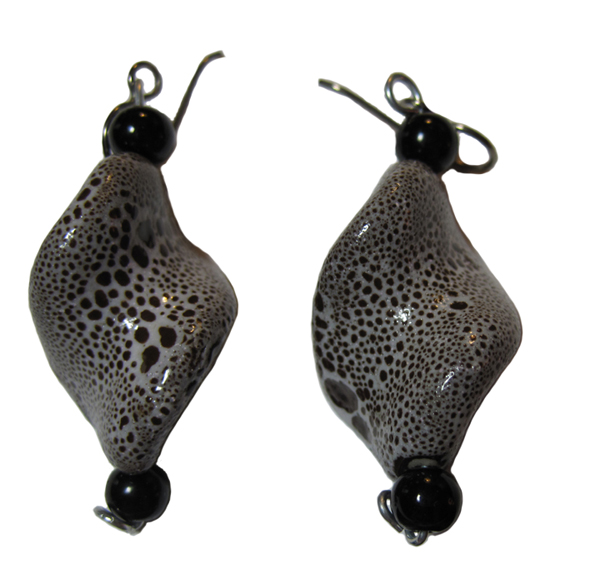 hypoallergenic Pottery bead earrings