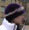 Purple Zing Chenille Crocheted hat