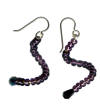 Lavender Spiral hypoallergenic earrings with titanium earwires