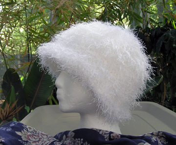 Snowflake Faux Fur Crochet Hat