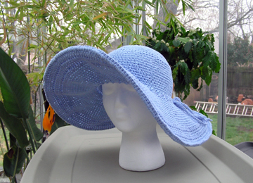 crochet cotton sun hat