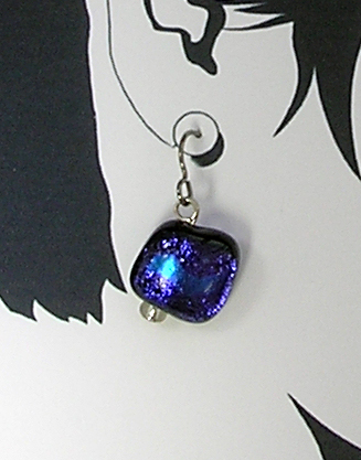 hypoallergenic dichroic glass earrings