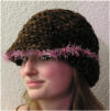 chenille handcrafted crocheted hat