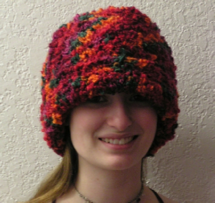 handcrafted boucle crocheted hat